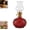 Red, variant on Vintage Style Oil Lamp with Glass Candle Holder, Retro Glass Clear Kerosene Lamp Lantern, Clear Hurricane Oil Lamps for Table Centerpiece, Wedding Decor, Elegant Retro Design (Blue)