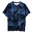 thumbnail image 4 of Blusa informal de manga corta con estampado geométrico de manga corta para mujer Fridja  gope2722, 4 of 6