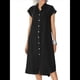 thumbnail image 1 of Vestido Camisero Midi de Relajado Negro XL, 1 of 6