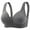 Grey, variant on Women's Front Closure Bras Breathable Cotton Bra Sports Bras Large Bust Full Coverage Lace Bra