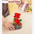 thumbnail image 3 of Flower Bouquet Building Blocks Music Box | Red Rose with Glass Dome, Artificial Flowers Building Project to Release Stress and Focus The Mind , Valent, 3 of 4