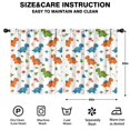 thumbnail image 2 of Blackout Kids Curtains,White Cartoon Dinosaurs Mushrooms Pattern Childrens Insulated Curtains Set Of 2,Bedroom Essentials,Toddler Room Decor 52"x63", 2 of 5