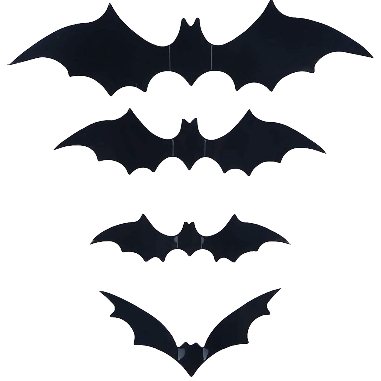 Removable Bats Stickers for Indoor Outdoor Halloween Wall Decorations Halloween Party Supplies Waterproof Scary Bats Wall Decor DIY Home Window Decor 120 Pcs 3D Bats Stickers