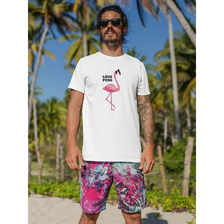Mens pink hotsell flamingo t shirt