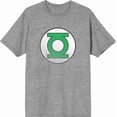 thumbnail image 4 of Green Lantern Logo Men's Heather Gray Crew Neck Short Sleeve Tee-XXL, 4 of 6