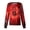 Deep Red, variant on Domzest Women's Halloween Scrub Jacket Pumpkin Ghost Bat Graphic Button Front Scrub Top Funny Long Sleeve Nurse Working Uniform Orange 5XL