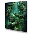 thumbnail image 2 of Designart "Fusion Of Green Crystals I" Abstract Marble Wall Art Living Room, 2 of 7