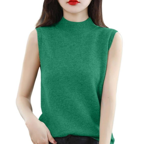 2025 Half Turtleneck Vest Men's Cardigan Sweater Vest Women's Sleeveless Bottoming Shirt Womens Sweater Vests V Neck Sleeveless Sweater Comic Sweater Vests for Men