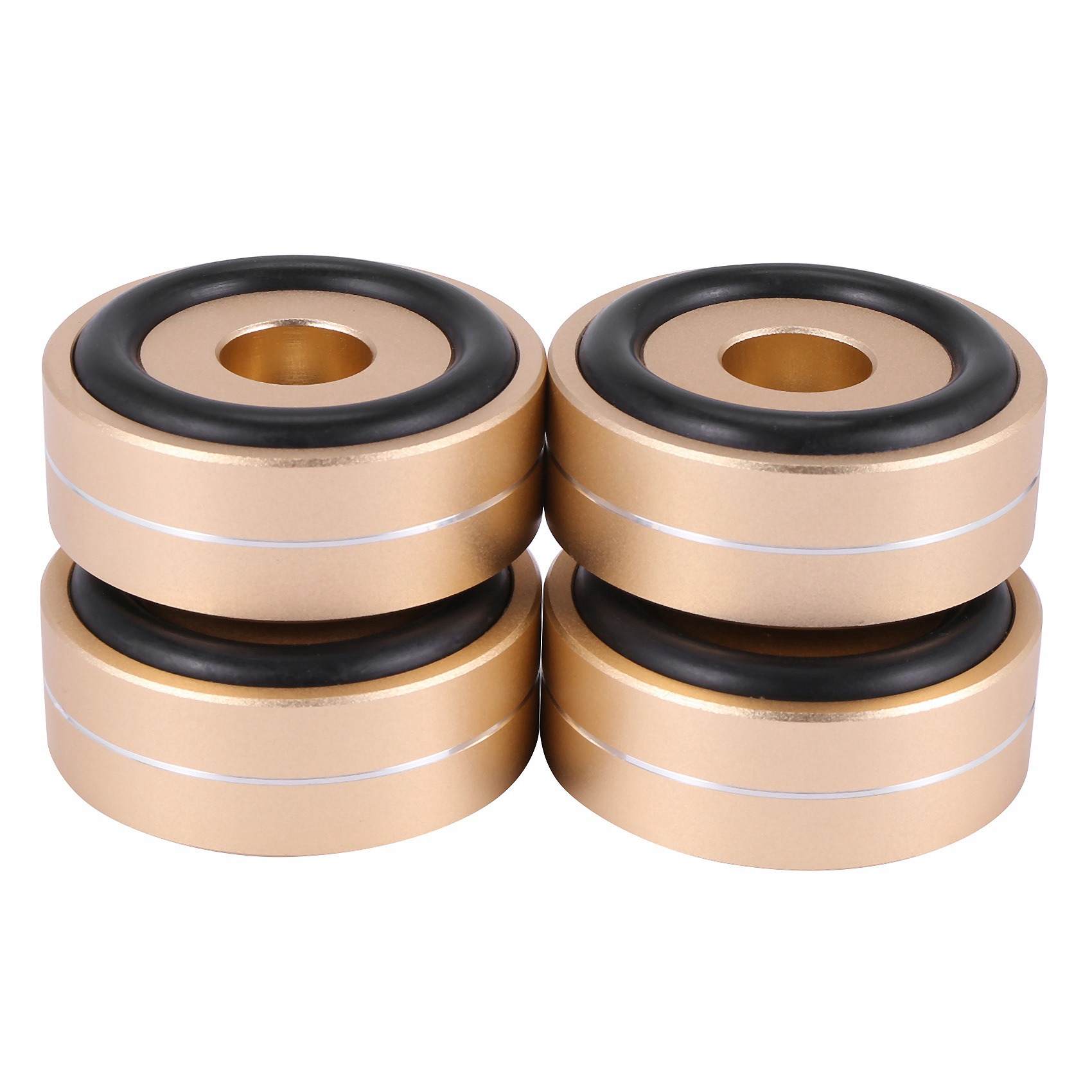 8PCS Turntable Isolation Feet Pads Aluminum Speaker Spikes Stand Foot Cones Base Mat for Audio Sound Amplifier