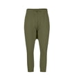 thumbnail image 6 of Miluxas Mens Casual Harem Pants Baggy Aladdin Hippie Elastic Waist Drop Crotch Trousers Army Green, 6 of 6