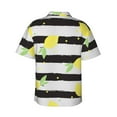 thumbnail image 3 of Balery Lemon Print Men's Hawaiian Shirts Short Sleeve Beach Shirt Relaxed Fit Vacation Button Down Shirts-Large, 3 of 9