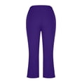 thumbnail image 6 of successthop Gym Leggings for Women High Waist Capri Leggings Yoga 7/8 Cropped Pant Plus Size Solid Slim Summer Bottoms, 6 of 7