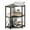 Brown, variant on Costway Corner Printer Stand with Charging Station Adjustable Metal Mesh Shelf White