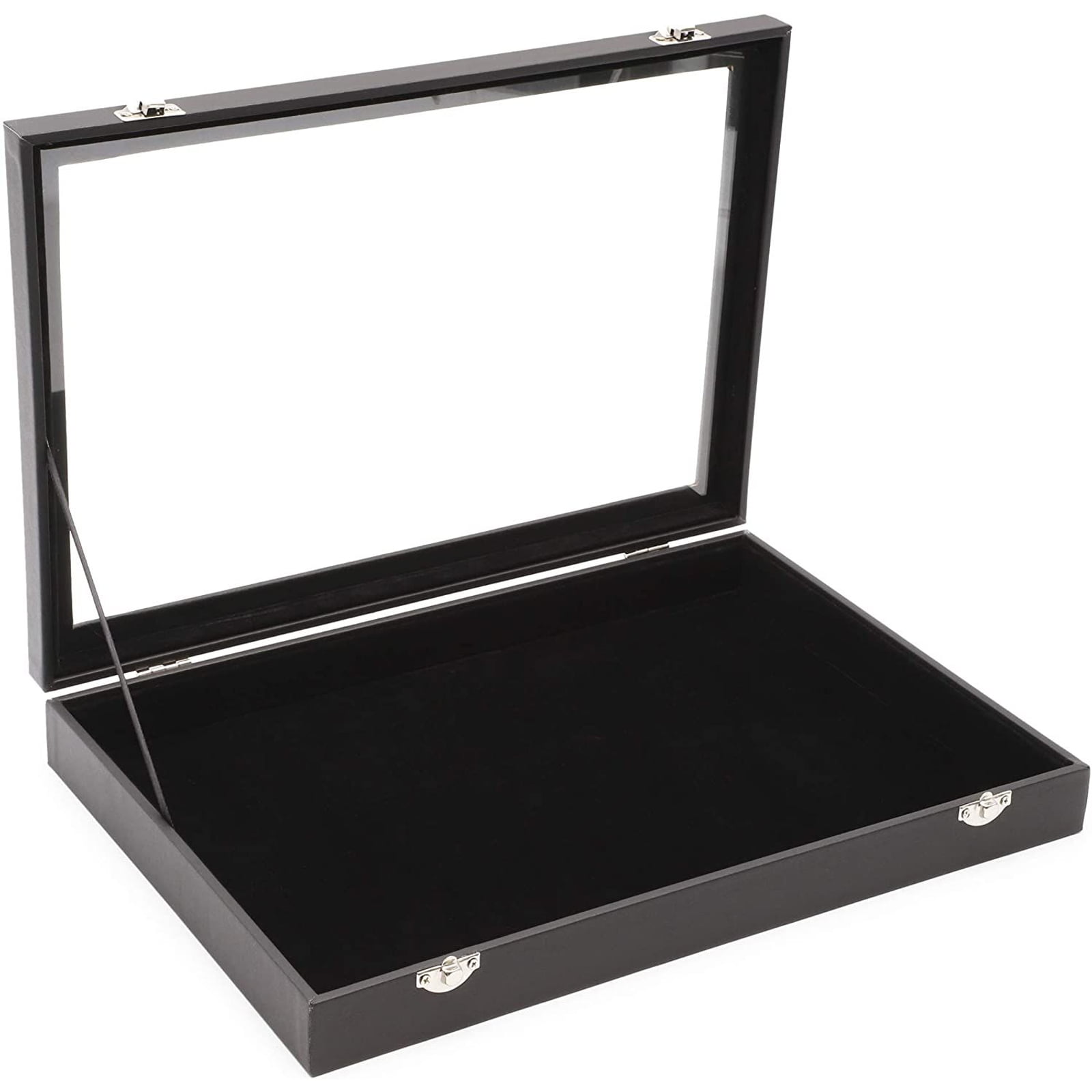 Premium Jewelry Travel Carrying Display Case With 12 Black Trays 