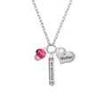 thumbnail image 2 of Delight Jewelry Hot Pink Ladybug Spinner Always My Mother Bar Zoe Necklace, 2 of 4