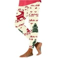 thumbnail image 2 of Mingw Ladies Festival Christmas leggings Slim Fit Skinny Stretchy Printed Yoga Pants ,Multicolor,L, 2 of 5