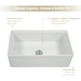 thumbnail image 5 of LOGMEY 33"x20" White Ceramic Farmhouse Workstation Kitchen Sink - Single Bowl, 3.5" Drain, Accessories Included (Cutting Board, Colander, Drying Rack), 5 of 8
