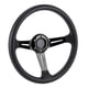 thumbnail image 4 of Volante de coche universal de 14 pulgadas, aleación de aluminio de cuero PU con botón de bocina modificado, color negro Jadeshay A, 4 of 8