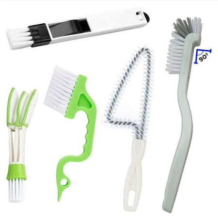 

Window or Sliding Door Track Cleaning Brush Tile Lines Brush Window Blind Duster 2-in-1 Windowsill Sweeper Hand-held Groove Gap 5 Pieces