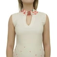 thumbnail image 4 of Bimba Women's Sleeveless Cream Floral Printed Tunic Designer Kurta Kurti-10, 4 of 5