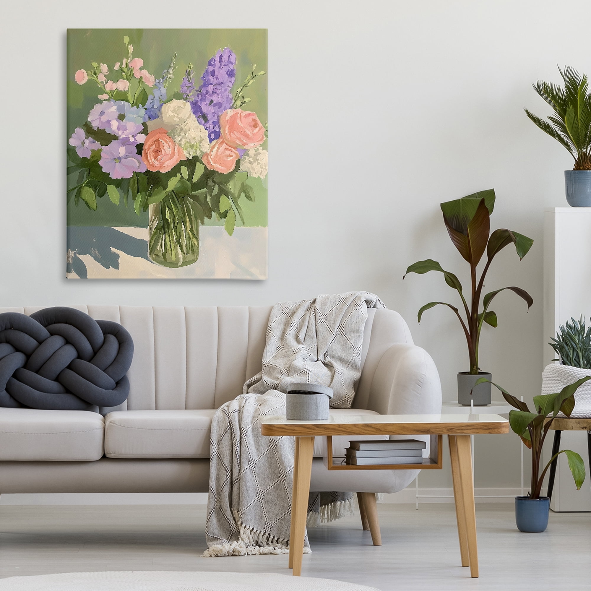 Stupell Industries Mixed Roses & Lilacs Bouquet Canvas Wall Art, design by The Prints Vibe
