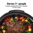 thumbnail image 5 of Hamilton Beach Defrost & Go 6 Qt Programmable Slow Cooker, Stoneware Crock with Removable Pot, Black, 5 of 8