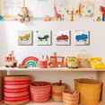 thumbnail image 3 of Abstract Colorful Car Wall Art Kids Room Decor Watercolor Race Car Plane Pictures for Boys Bedroom Toddler Cartoon Vehicle Theme Posters Paintings Playroom Nursery Artwork Home Decorations 12x12 4Pcs, 3 of 6