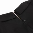 thumbnail image 3 of Viikei Womens Dresses Short Dress,Women Summer Flower Casual V-Neck Zipper Belt Short Sleeve Solid Dress Black XL, 3 of 6