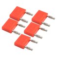 thumbnail image 2 of Double Row Banana Plug, Dual Banana Plug Anti Slip Stable 5PCS  For Speaker Wires Red, 2 of 8