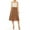 Mocha, variant on Women's Plus Size Classic Solid Flared Lightweight Midi A-line Skirt