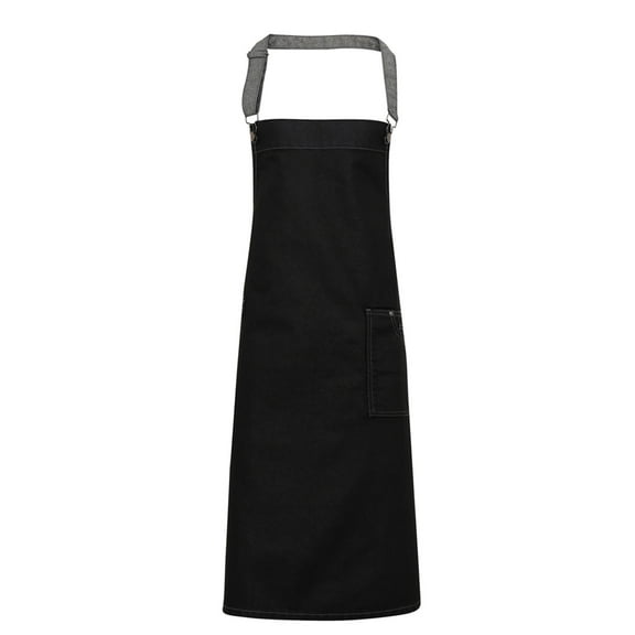 Premier Mens/Womens District Waxed Look Denim Bib Apron