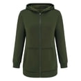 thumbnail image 7 of Women's Streetwear Hooded Coat with Zipper Pocket and Drawstring for Casual Comfort, 7 of 7