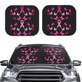 thumbnail image 2 of Saiise Breast Cancer for Foldable Car Sun Shades (2-Pack) Offer Sun Protection with an Easy-fold Design for Convenient Windshield Shading-Small, 2 of 6