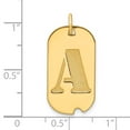 thumbnail image 3 of 14k Yellow Gold Polished Finish Block Letter A Initial Design Dog Tag Charm Pendant, 3 of 3