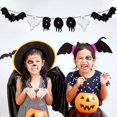 thumbnail image 3 of Guirnalda de papel para decoración del hogar, pancarta de Halloween, accesorios de fantasma de murciélago de terror, feliz fiesta de Halloween, Navidad, 3 of 4