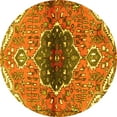 thumbnail image 1 of Ahgly Company Indoor Round Persian Yellow Traditional Area Rugs, 7' Round, 1 of 4
