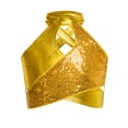 thumbnail image 4 of TiaoBug Kids Girls Cheerleading Outfits Shiny Sequin Sleeveless Crop Top and Metallic Shorts Set Dancewear Gold 16, 4 of 6