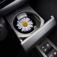thumbnail image 3 of POGLIP White Daisy Black Set of 6 Car Coaster for Drinks, Absorbent Ceramic Stone Coasters Cup Mat with Cork Base for Home Kitchen Room Coffee Table Bar Decor, 3 of 5