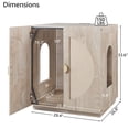 thumbnail image 6 of Unipaws Extra Large Cat Litter Box Enclosure, Tall Wooden Cabinet with Charging Station for Self-Cleaning and Automatic Litter Boxes, Dog Proof Hidden Cat House for Top Entry Litter Box, Weathered Gr, 6 of 7