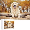 thumbnail image 4 of 1000 PCS Jigsaw Puzzles, 29.5" x 19.7" Artwork Gift for Adults Teens Golden Retriever Standing by a Rural Fence Wooden Puzzle Games, 4 of 6