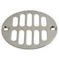 thumbnail image 5 of Westbrass Round Brass Shower Strainer Drain Cover with Crown Ring, Satin Nickel, 5 of 6