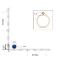 thumbnail image 4 of Angara Natural 0.6 Ct. Blue Sapphire Solitaire Ring in 14K Rose Gold for Women (Ring Size: 3), 4 of 9