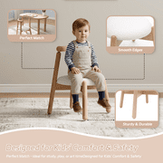 Guyou Solid Wooden Toddler Chair Ages 1-6, Boys Girls Kids Preschool Chair, Comfy Upholstered Kid Reading Chair, Sherpa Kids Desk Chair for Playroom Kindergarten Preschool Bedroom, White