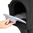 thumbnail image 3 of Mailbox Simplay3 Classic de plástico con soporte para poste negro, 3 of 8