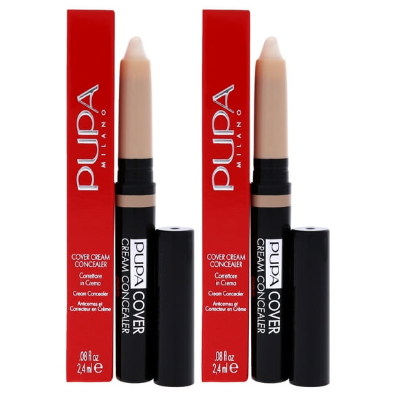 Pupa Milano Cover Cream Concealer - 002 Beige - Pack of 2 - 0.08 oz Concealer