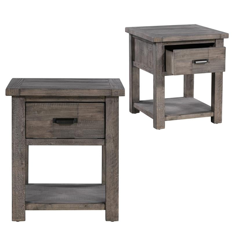 Crestview Collection Wood Distressed Rectangle End Table with 1 Drawer