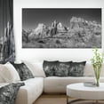thumbnail image 1 of Rising Red Rocks Black and White - Landscape Canvas Art Print, 1 of 3