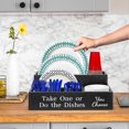 thumbnail image 5 of Farmhouse Rustic Wooden Plate Cup Napkin Dispenser Box Paper Plate Organizer Portable Picnic for Cup, 5 of 5
