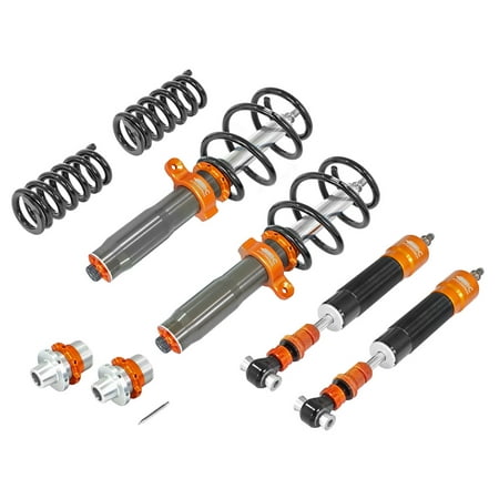Coilover Front System (aFe Power 430-503001-N aFe Control Featherlight Coilover System; Single Adj. Drag Racing; Ride Height Adj.; 24 Front/Rear Settings; Aluminum Bodies; Floating)