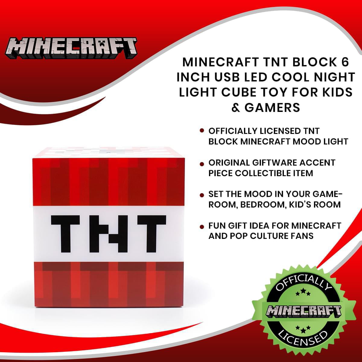 Minecraft TNT Block Mood Light | GameStop